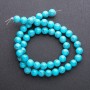 Beads Turquoise (Artificial) Smooth Round, 8mm Diameter String, 38cm Length