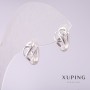 Xuping Earrings 11x8mm Rhodium