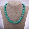 Variscite Necklace Smooth Round Beads, Diameter 10+-mm, Length 48cm