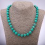 Variscite Necklace Smooth Round Beads, Diameter 10+-mm, Length 48cm
