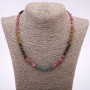 Tourmaline Chip Necklace Natural Stone, Diameter 7x3mm+-, Length 45cm+