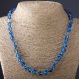 Necklace "Opal Glass" Blue, 8mm diameter
