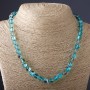 Necklace "Opal Glass" Light Blue, 8mm diameter