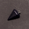 Pendulum Pendant made of Aventurine "Blue Sand" Cairo Night, 14x22x30+-mm