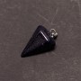 Pendulum Pendant made of Aventurine "Blue Sand" Cairo Night, 14x22x30+-mm