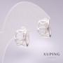 Xuping Earrings 9x13mm, Rhodium