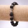 Lava Dumbbell Bracelet, Diameter 10mm, Length 18cm, Elastic