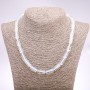 Moonstone (Synthetic) Necklace, Cylinder, Diameter 8x17mm, Length 45cm