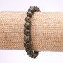 Dragon Blood Jasper Bracelet, Smooth Round Beads, Diameter 8mm, Length 18cm, Elastic Band