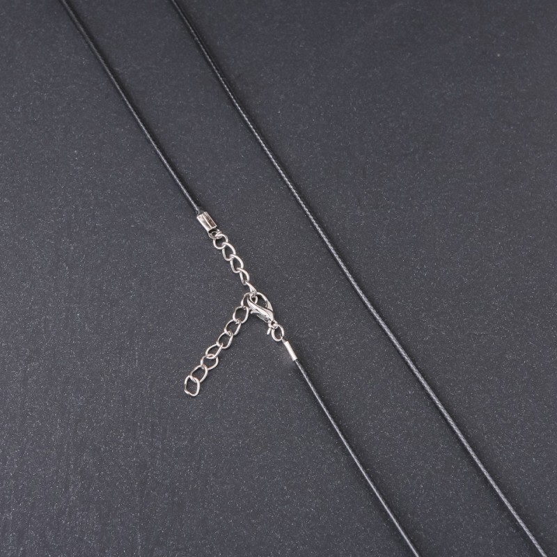 Price per Pack /10pcs. Waxed Cord for Pendants, Diameter 1.5mm, Length 60-68cm, Black