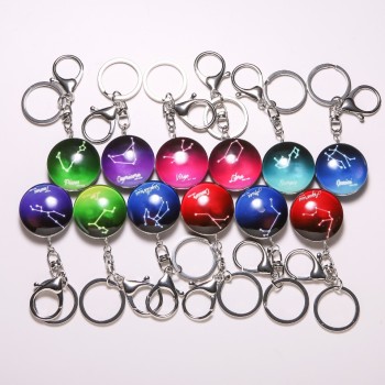 Glow-in-the-Dark Zodiac Keychains, Set of 12 pcs, Price per Pack, Length 10cm