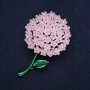 "Pink Hydrangea" Flower Brooch 60x40mm