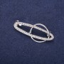 Sale! Accent Orbit Brooch White Rhinestones 43x20mm Silver Metal