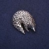 Pangolin Brooch 38x28mm Silver-tone Metal