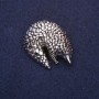 Pangolin Brooch 38x28mm Silver-tone Metal