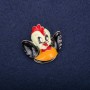 Hen Bird Brooch Enamel Black Yellow Red 35x35mm Gold-Tone Metal