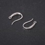 Earrings Hooks with Crystals 14x2mm Silver Metal price per pair