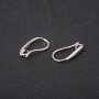 Smooth Earring Hooks, 16x1.5mm, Silver-Tone Metal, Price per Pair