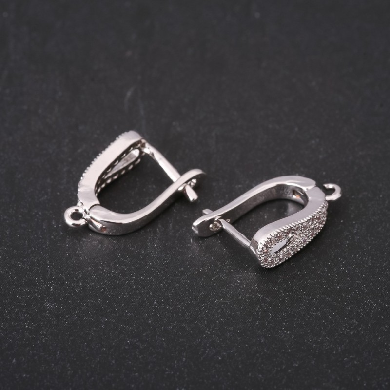Ear Hooks 5x18mm Silver Metal, Price per Pair