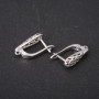 Earring Hooks 17x5mm Silver-Tone Metal, Price per Pair