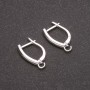 Earring Hooks, Silver-Tone Metal, 19x3mm +/-, Pair
