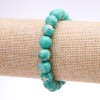 Variscite (Pressed) Bracelet, Green Smooth Round Beads, 10mm Diameter, 18cm Length, on Elastic