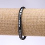 Hematite Bracelet Zigzag Bead, size 6x5x3mm, length 18cm on elastic
