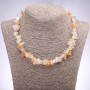 Citrine Necklace natural stone nugget, diameter 10-14+-mm, length 45-50cm