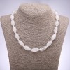 Rock Crystal Necklace, Bicone Beads, 10x20mm, 43cm Length