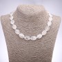 Rock Crystal Necklace, Oval Beads, 13x18x6mm, 43cm Length