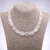 Rock Crystal Necklace, Rectangle Beads, 13x18x6mm, 45cm+ Length