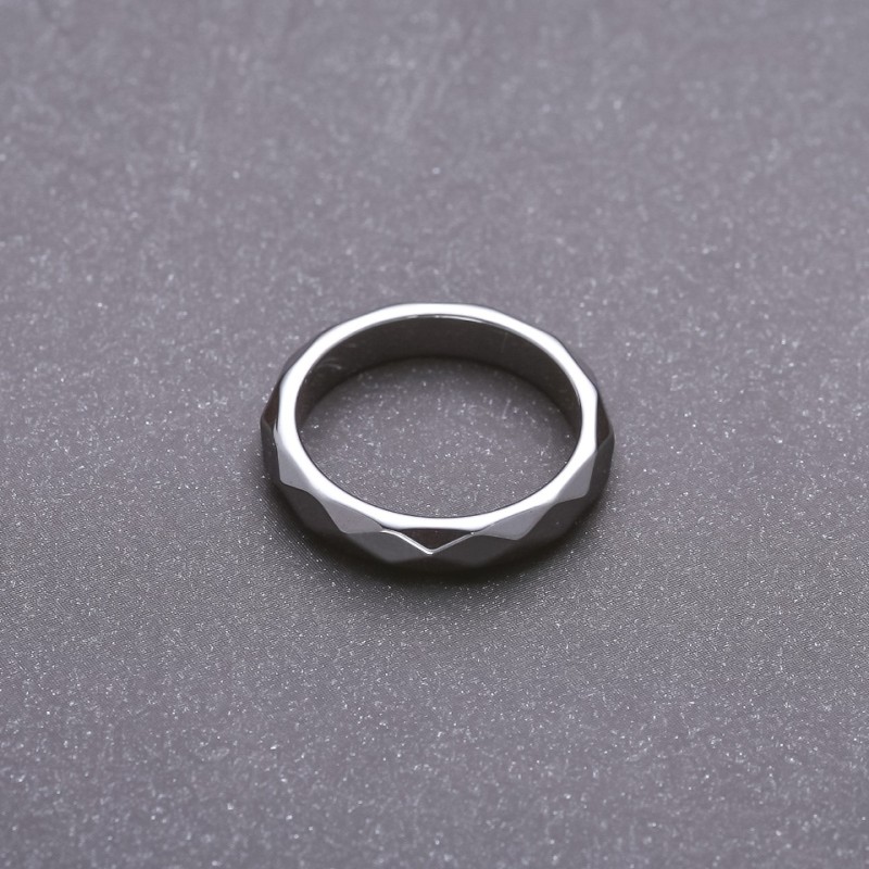 Rings Stone Hematite Cut, 4mm thick, sizes 17, 18, 19, 20, 21, 22