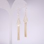 Tassel Earrings 73x11mm Gold-Tone Metal, Korea
