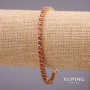 Xuping Bracelet with Stones, Red, Thickness 4mm, Length 18-19mm, 18K Gold Plated
