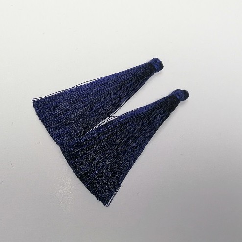 Craft Tassel Blank "Dark Blue", 7cm length, 7mm diameter, pair