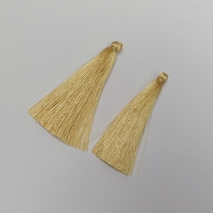Craft Tassel Blank "Latte", length 7cm, diameter 7mm, pair