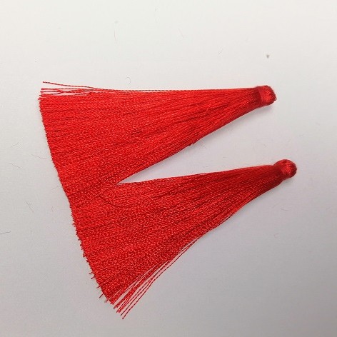 Craft Tassel Blank "Red", length 7cm, diameter 7mm, pair