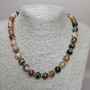 Agate Necklace, Smooth Round Beads, 10mm Diameter, 45cm Length