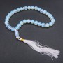 Moonstone (Synthetic) Prayer Beads, 33 Beads, Diameter 10mm+