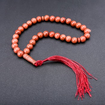 Golden Sand Aventurine (Synthetic) Prayer Beads, 33 Beads, Diameter 10mm+