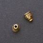 Bead Cap Finding 9x7x4mm, Inner Diameter 2.5-4mm, 20g Pack (24pcs +/-), Antique Gold Color