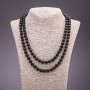 Long Shungite Beads Necklace, 8mm Diameter, 120 cm Length