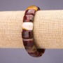 Mookaite Jasper Bracelet, link 16x11+/-mm, length 18cm, on elastic