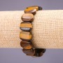 Tiger's Eye Bracelet, link 17x12+/-mm, length 18cm, on elastic