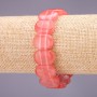 Watermelon Tourmaline Bracelet, link 18x14+/-mm, length 18cm, on elastic