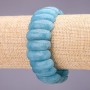 Aquamarine Bracelet, link 25x10+/-mm, length 18cm, on elastic