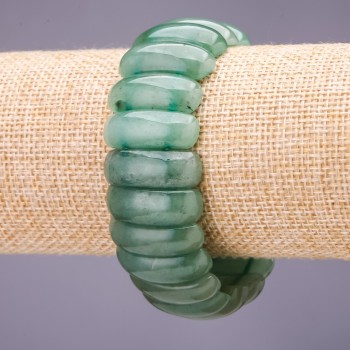 Dark Jade Bracelet, link 25x10+/-mm, length 18cm, on elastic