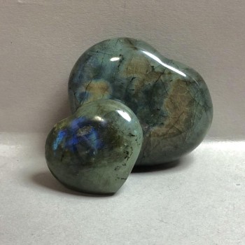 Labradorite Heart-Shaped Souvenir Stone, assorted sizes (price per 100g), weight from 110g