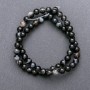 Black Agate Beads, Smooth Round 6mm, Strand 38cm