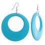 Congo Ring Dangle Earrings in "Turquoise", 75x53mm